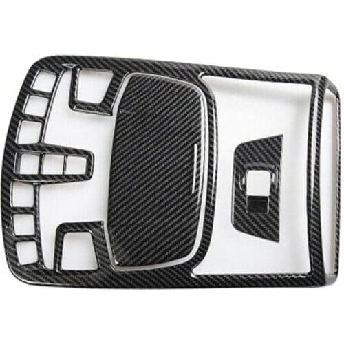 For Ford F150 F-150 Raptor 2015-2020 Car Carbon Fiber Grain Front Reading Light Lamp Frame Cover Trim Accessories