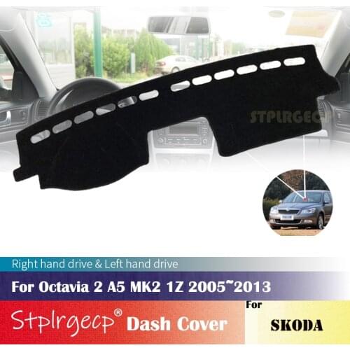 For Skoda Octavia 2 A5 MK2 1Z 2005~2013 Anti-Slip Dashboard Cover Protective Pad Car Accessories Sunshade Carpet 2012 2011 2010