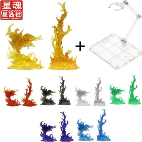 Tamashii Effect BURNING FLAME And Stand Holder Kamen Rider Action Figure Fire Scenes Toys Special Effect Action Toys Accessories