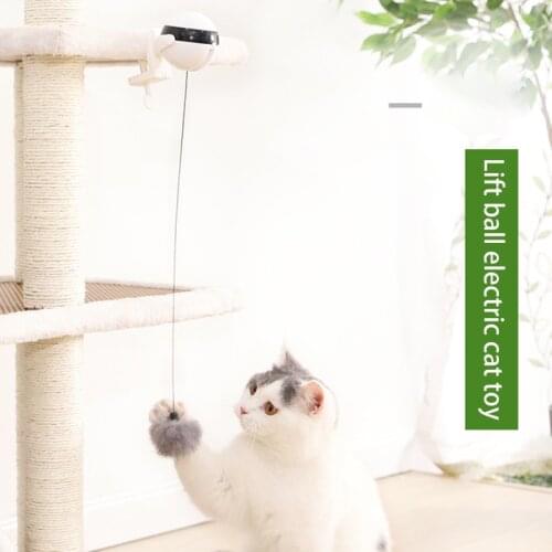 Electronic Motion Cat Toy Interactive Cat Teaser Toy Yo-Yo Lifting Ball Electric Flutter Rotating Interactive Puzzle Pet Toy Hot
