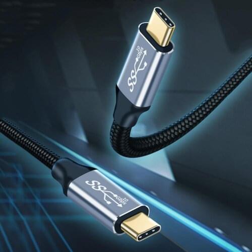 USB 3.1 Type C To USB C Cable 100W 5A GEN2 Male To Male PD Fast Charging Data Cable 4K For MacBook Air Pro SSD Smart Phones