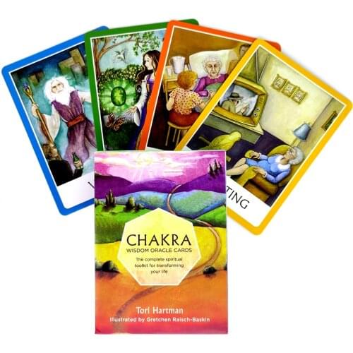 Chakra Wisdom Oracle Card Tarot Cards Mystical Guidance Deck Divination Entertainment Partys Board Game Supports Wholesale 49PCS