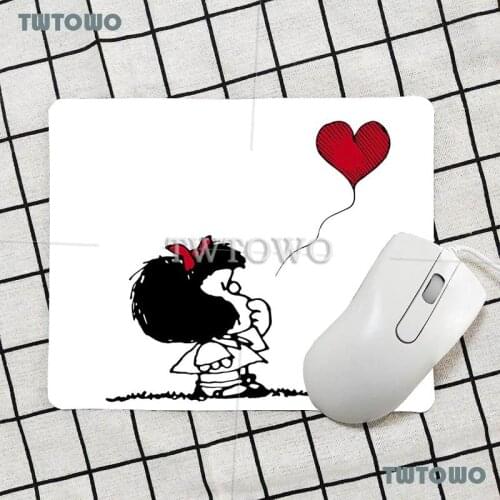 Cartoon Mafalda New Hot Sell Mouse Pad Natural Rubber Gamer Cartoon Kawaii Anti-slip Lovely Office Decoration Carpet Desk Mat