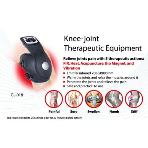 Knee Massager Infrared Magnetic Therapy Knee Arthritis Elbow Shoulder Pain Rheumatism Vibrate Massager Physiotherapy Instrument