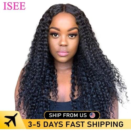 Mongolian Kinky Curly Wigs For Women 150% Density Lace Closure Wig For Black Women Curly Lace Wig Lace Front Human Hair Wigs