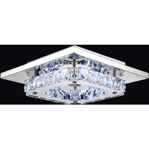 2019 new Free Shipping Modern Led Ceiling Lights Ceiling Lamp Flush Mount Crystal Light Stainless Steel 90-265V Hallway Led Lamp