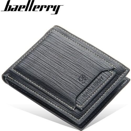 NEW Solid Color Men Purse Short Vintage Business Male Card Holder Wallet PU Leather High Quality Mens Money Bag New Coin Purses