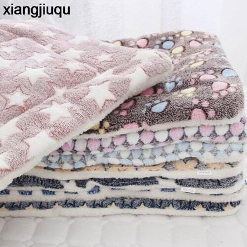 Autumn Winter Thicker Pet Blanket Cat Dog Bed Soft Velvet Pad Cushion Home Rug Keep Warm Sleeping Cover Mat Pet Supplies