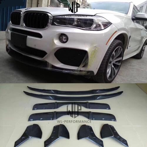 F15 X5 Carbon Fiber Front Lip Rear Diffuser Rear Bumper Aprons Side Splitter For BMW F15 X5 M Performance Bumper 2014-2015