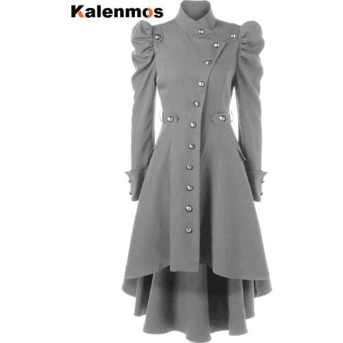 Medieval Jackets Women Gothic Long Plus Size Retro Lolita Maxi Coats Punk Cosplay Costume Party Masquerade Large Outfit Trench