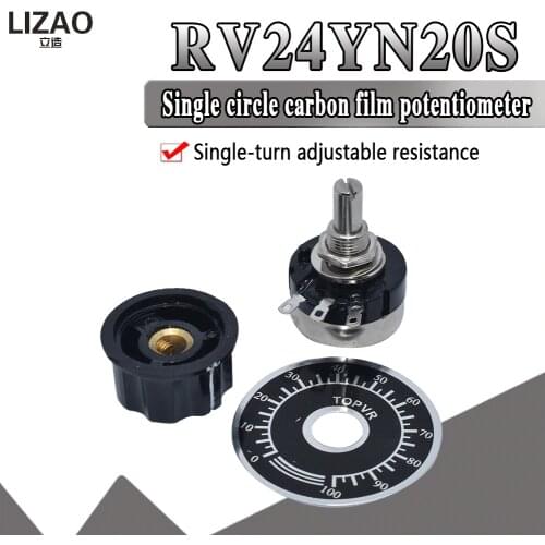 RV24YN20S 101 102 B103 104 105 201 203 204 254 303 501 502 503 504 5K 10K 100K 500K 1M 200K 100 ohm Potentiometer Including knob