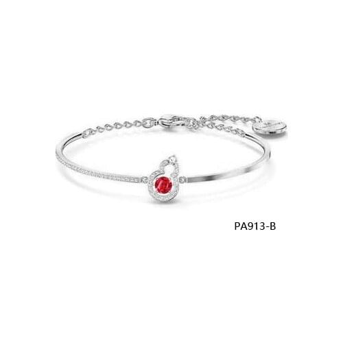Silver Red Rope Bangle Bracelet Fashion Women Jewelry Gift Chain PA913