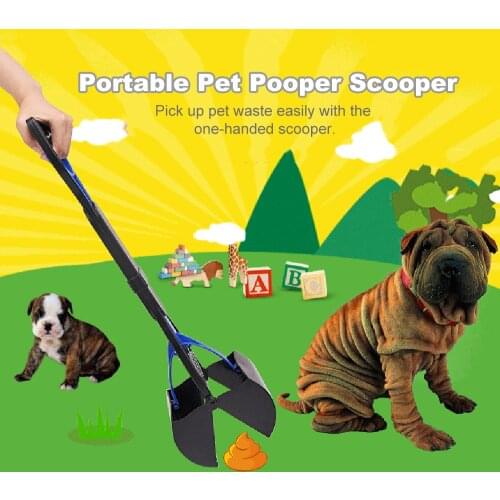 Long Handle Pet Pooper Scooper Dog Cat Waste Picker Jaw Poop Scoop Pick Up Clean Waste Cleaning Tools Pet Supplies