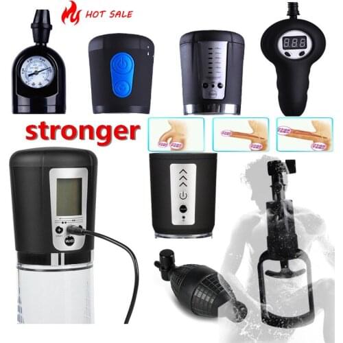 Male Penis Vacuum Pump With Watch Penis enlargement Extender Trainer Accessories Erection Enlarger Exerciser Sex Toys for Men