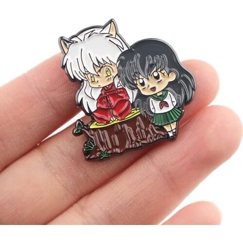 DZ1178 Cartoon Anime Couple Jewelry Pins for backpacks Lapel Enamel Pins and Brooches for Women Bags Badge Friend Kids for Gifts