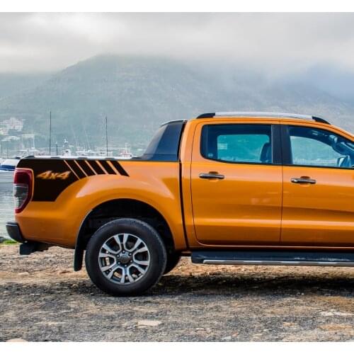 2 Pcs ranger box bed rectangle 4x4 car stickers for Ford Ranger 2012 2013 2014 2015 2016 2017 2018 2019 Vertical Bed box