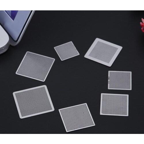 27pcs/set Desktops Notebooks Motherboards Soldering Supplies Universal BGA Stencils Direct Heated Stencils Repair Tools Kit