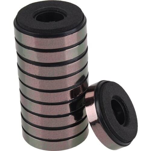 30mm x 8mm Round Isolation CD Player Audio Speaker Anti Vibration Feet Pad Stand Grey Pack of 10