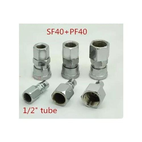 5set/lot 1/2'' BSP Air Line Hose Compressor Fitting Connector Quick Release Coupler Air Tools SH40+PH40 SF40+PF40
