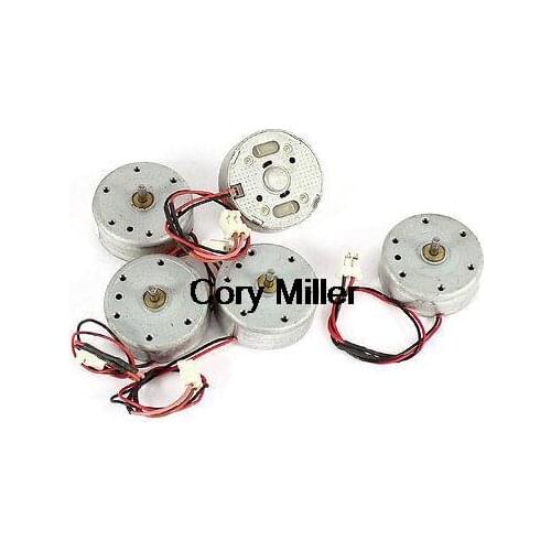 5 Pieces CD DVD Player 2 Pin Connector Micro Motor 12.5x25mm DC 1.5-3V 4500RPM