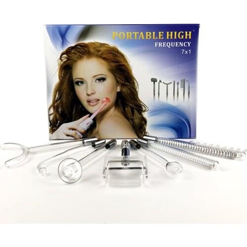 7pcs HF Electrode Kit Replace Wand for High Frequency Facial Machine HF Electrode Spot Acne Remover Facial Replacement