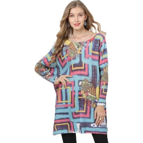 ARCSINX Oversized Womens Knitwear Large Size 7XL 8XL Print Fashion Wool Winter Sweater Women Casual Jumper Woman 4XL 5XL 6XL