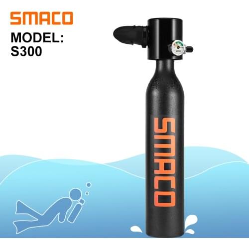 SMACO Mini Scuba Diving Tank Equipment, Dive Cylinder with 8 Minutes Capability, 0.5 Litre Capacity Refillable Diving Regulator