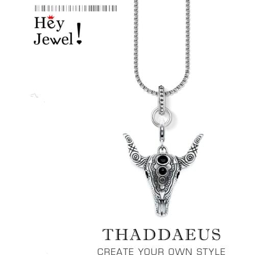 Ethnic Bull’s Head Necklace,2020 Brand New Chain Fashion Jewelry Europe 925 Sterling Silver Rebel Bijoux Gift For Men Women
