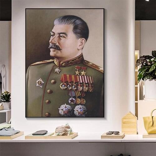 Joseph Stalin Portrait HD Wall Art Pictures Canvas Painting Posters and Prints Scandinavian for Living Room Home Decor Cuadros