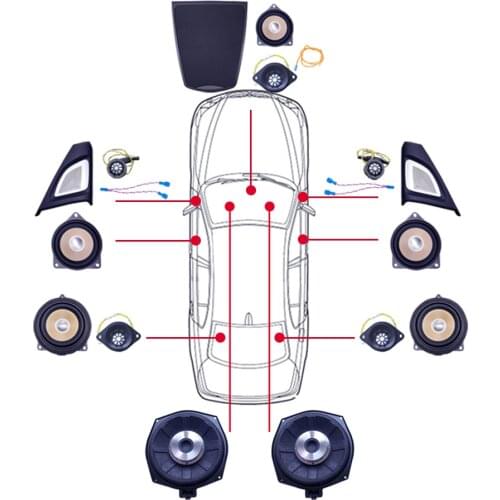 Speaker upgrade Kit For BMW F10 F11 5 Series car door audio Tweeter Midrange Loudspeaker Subwoofer Bass Full Range HiFi Speakers