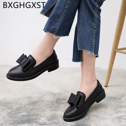 Ladies slip on shoes for women vintage leather shoes women loafers creepers fashion winter shoes women deportivas mujer casual