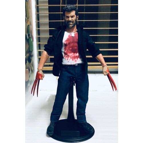 1/6 Scale Angry Wolverine Head Sculpt Loagn Claw Vest Dog Tag Jeans Shoes Model for 12in Action Figure Male Soldier Toy