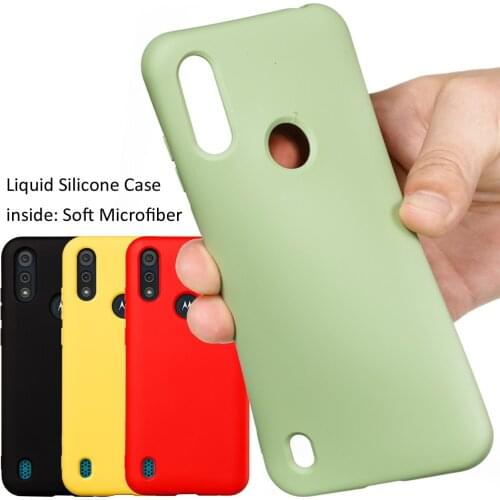Liquid Silicone Case For Motorola Moto E6s 2020 Soft Gel Rubber Protective Cover