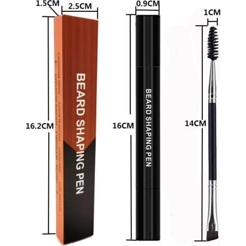 Waterproof Double-Ended Beard Filler Pen Set, Quickly Create Contours, Anti-Sweat and Convenient, Anti-Sweat and Long Lasting