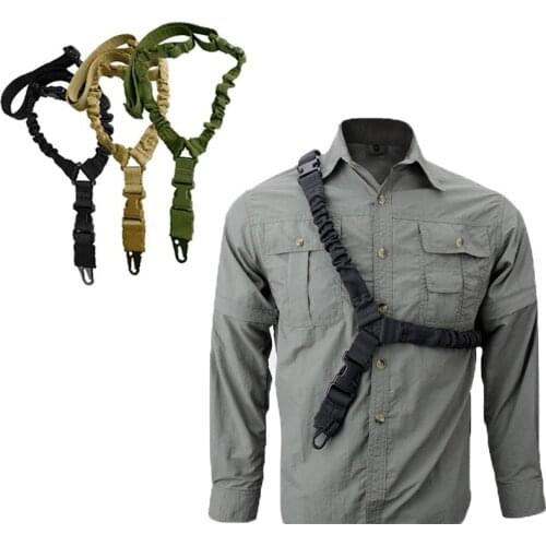 Outdoor Tactical Single Point Rifle Sling Shoulder Strap Water Proof Nylon Adjustable Paintball Gun Strap Hunting Accessories