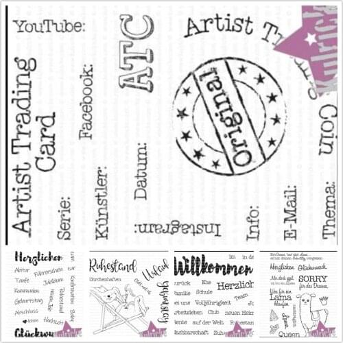 German Clear Stamp Mask Stencil /Seal for DIY scrapbooking/photo album Decorative clear stamp sheets A5036