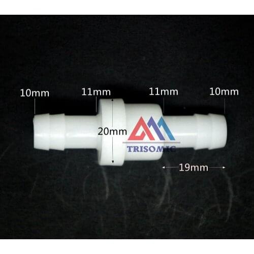 10mm One Way Valve Material POM Non-Return Valve Check valve pressure 0.04MPA-1.0MPA white type acid and alkali resistant