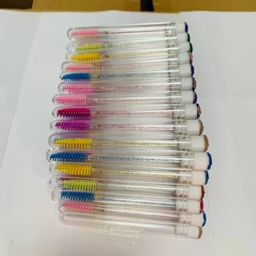 Disposable glitter eyelash mascara brushes empty mascara wands tubes tubes with brush mascara lash wands