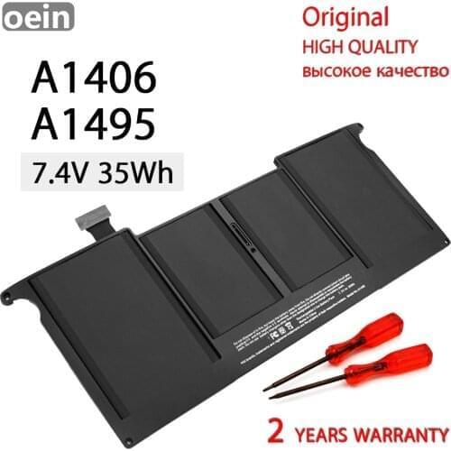 Oein Genuine A1495 New Laptop Battery for Apple MacBook Air 11" A1406 A1370 (2011 Version),020-7376-A 020-7377-A MC968 batteria
