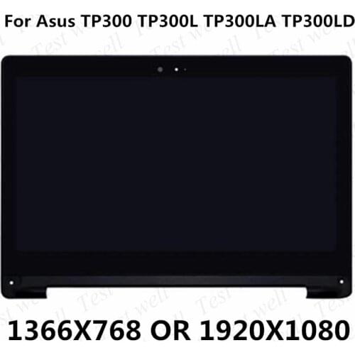 Original 13.3" For ASUS Transformer Book Flip TP300 TP300LA TP300LD HD 1366X768 OR FH 1920X1080 LCD Touch Screen Assembly+Bezel