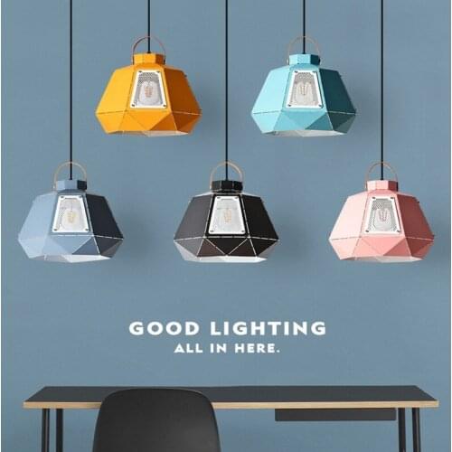 Postmodern Simple Restaurant Chandelies Personality Cafe Light Retro Living Room Lamp Nordic Bar Light Study Lamp Free Shipping