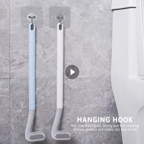 Silicone Bristles Toilet Brush Bathroom Storage And Organization Bathroom Cleaning Tool WC Accessories Handle Toilet Cleaning