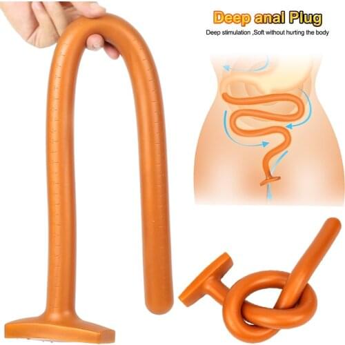 Silicone Super Long Anal Plug Dildo Prostate Massage Anus Dilator Vagina Adults Anal Sex Products Sex Toys Women Masturbation 18