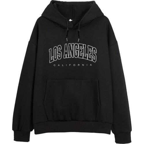 Los Angeles Sweatshirt Vintage Hoodies Women Hip Hop Clothes Spring Autumn Oversized Hoodie Cotton Long Sleeve Winter Pullover