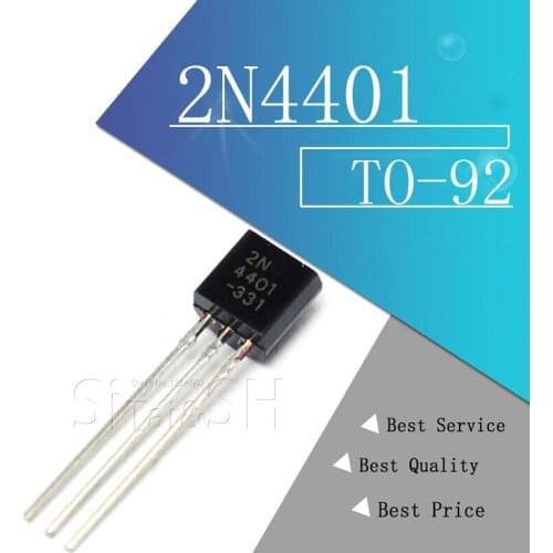 100PCS 2N4401 TO92 TO-92 4401 triode Transistor TO92-2N4401
