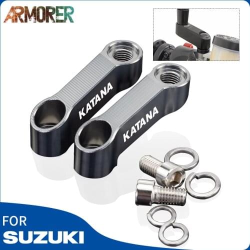 Motorcycle Mirror Extend Riser Spacers Motorbike Parts Extension Adapter For Suzuki KATANA 2020 Universal Motorcycle Accessories