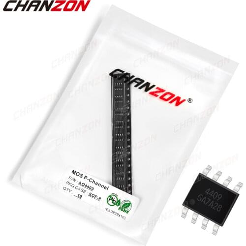 10pcs AO4409 SOP-8 P-Channel 8 Pin SMD Mosfet Bipolar Junction Transistor BJT SIC Mos Fets Triode Tube Integrated Circuits