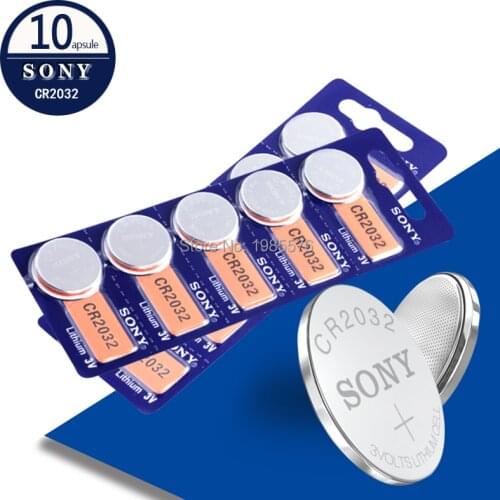10pcs/lot for sony CR2032 3V Original Lithium Battery For Watch Remote Control Calculator CR2032 2032 button cell coin batteries