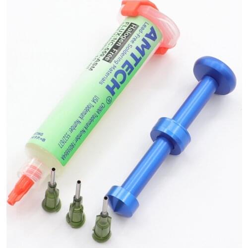 2pcs/100%AMTECH NC-559-ASM Flux paste lead-free solder paste solder flux + 3pcs Needles