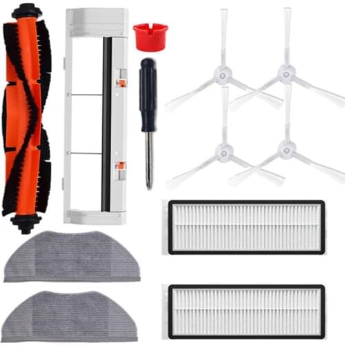12Pcs Main Rolling Brush Side Brush Filter Mop Cloth for Xiaomi Mi Robot Vacuum-Mop Essential G1 Cleaner Spare Parts